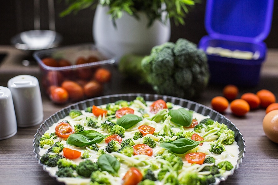 Fresh & Healthy Fitness Broccoli Pie with Basil