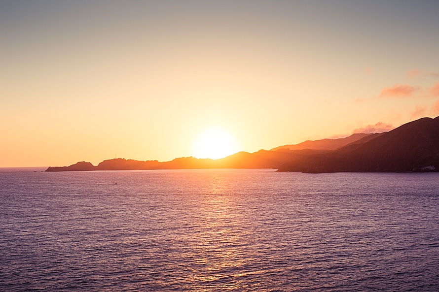 Ocean Panorama Sunset