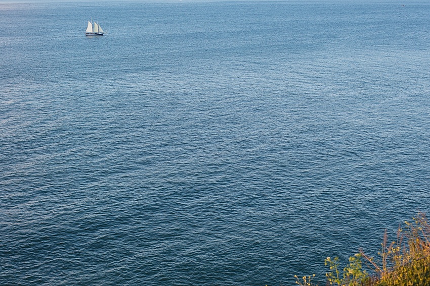 Sailing Boat in The Middle of The Sea